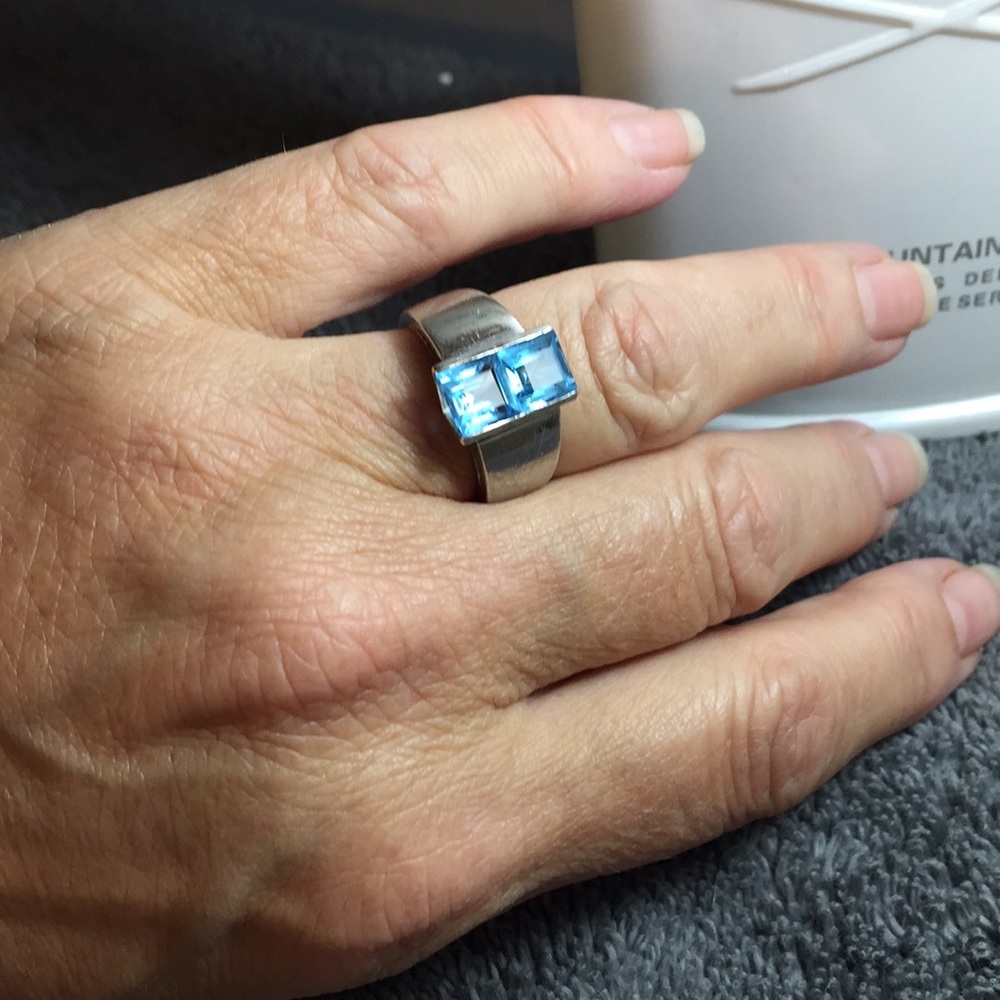 Blue Topaz in Sterling Silver
